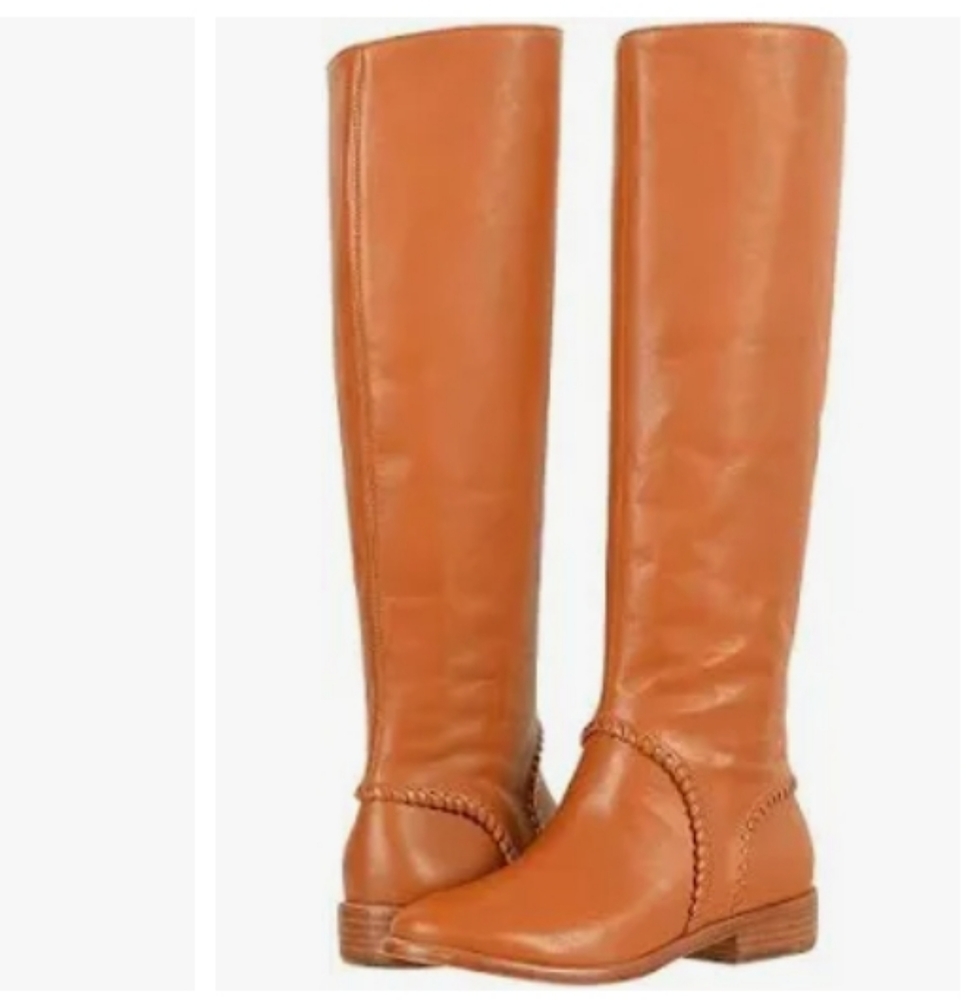 New!UGG Gracen Whipstitch Brown Leather Knee High Tall Riding Boot Women Y2K